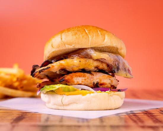 Double Chicken Cheese & Bacon Burger