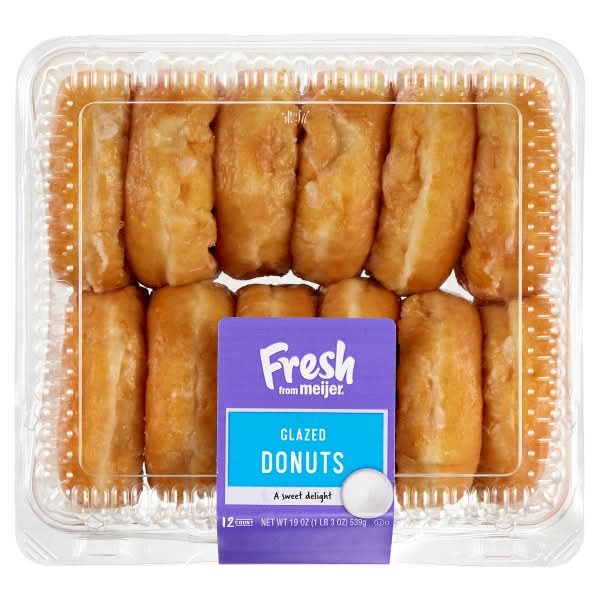 Fresh From Meijer Glazed Donuts (19 oz, 12 ct)