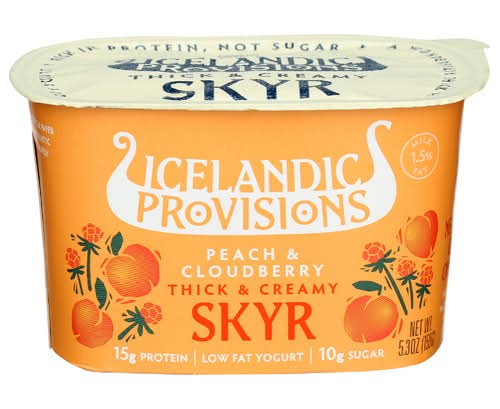 Icelandic Provisions Peach Cloudberry Skyr Yogurt