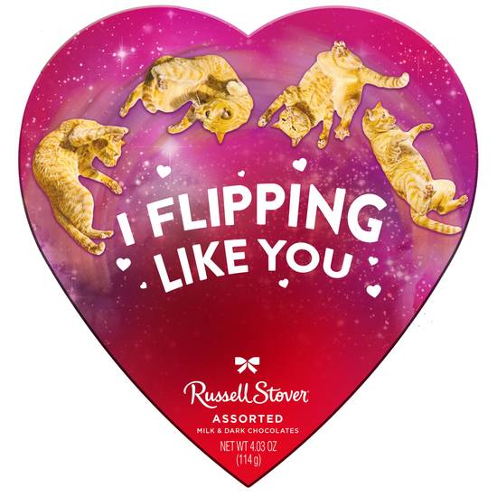 Order Russell Stover Valentine's Day Meme Heart Assorted Milk & Dark Chocolate Gift Box, 4.3 oz food online from CVS store, Providence County on bringmethat.com