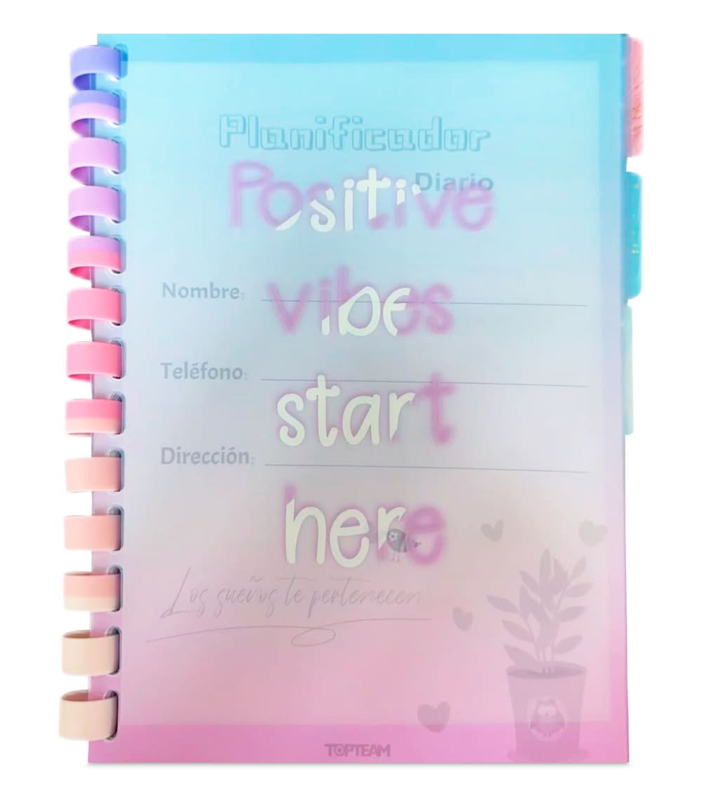 Top Team · Cuaderno planificador b5 con arillo magnético 20 hojas