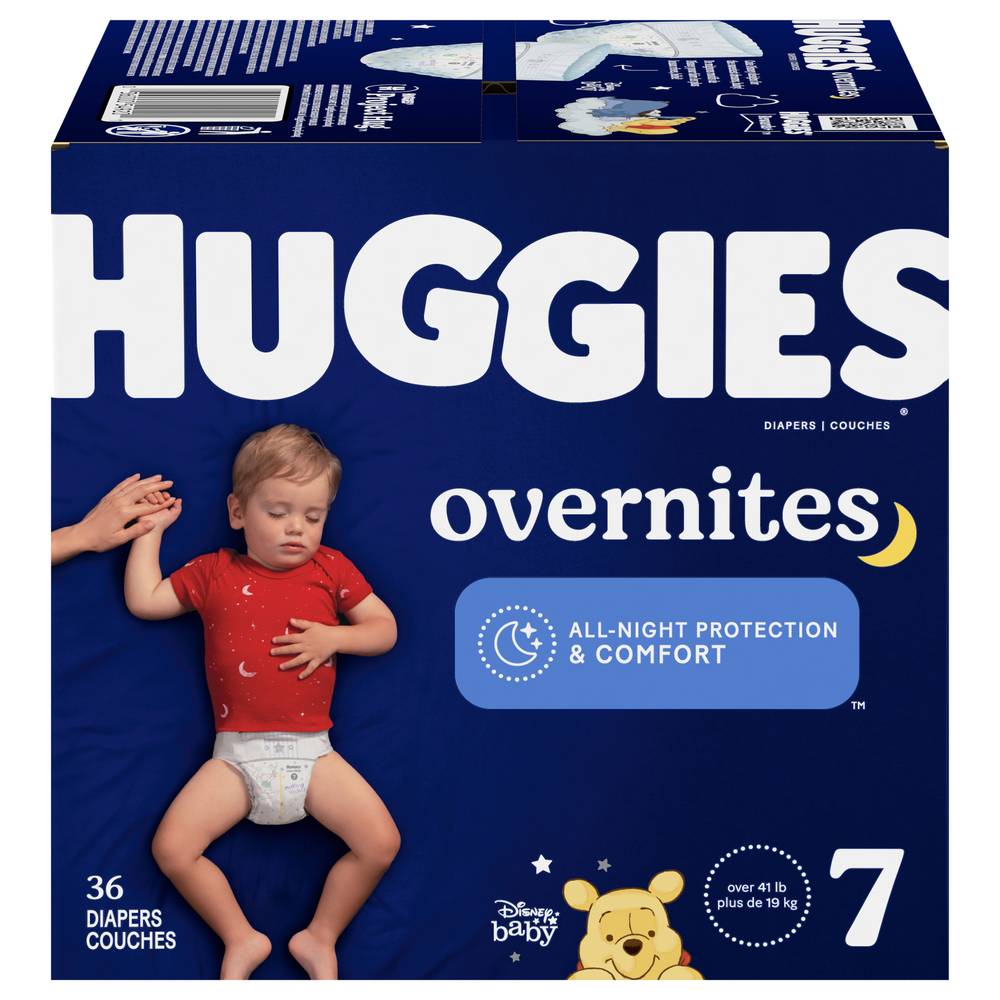 Huggies Overnites Nighttime Baby Diapers, 7 (36 ct)