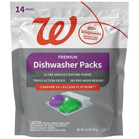 Walgreens Dishwasher Detergent Packs - 18.0 ea