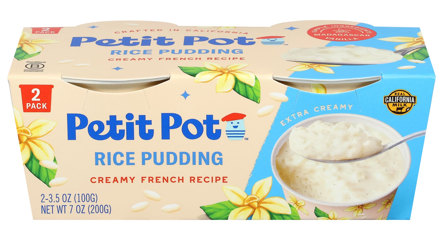 Petit Pot Rice Pudding Creamy French Dessert (3.5 oz, 2 ct)