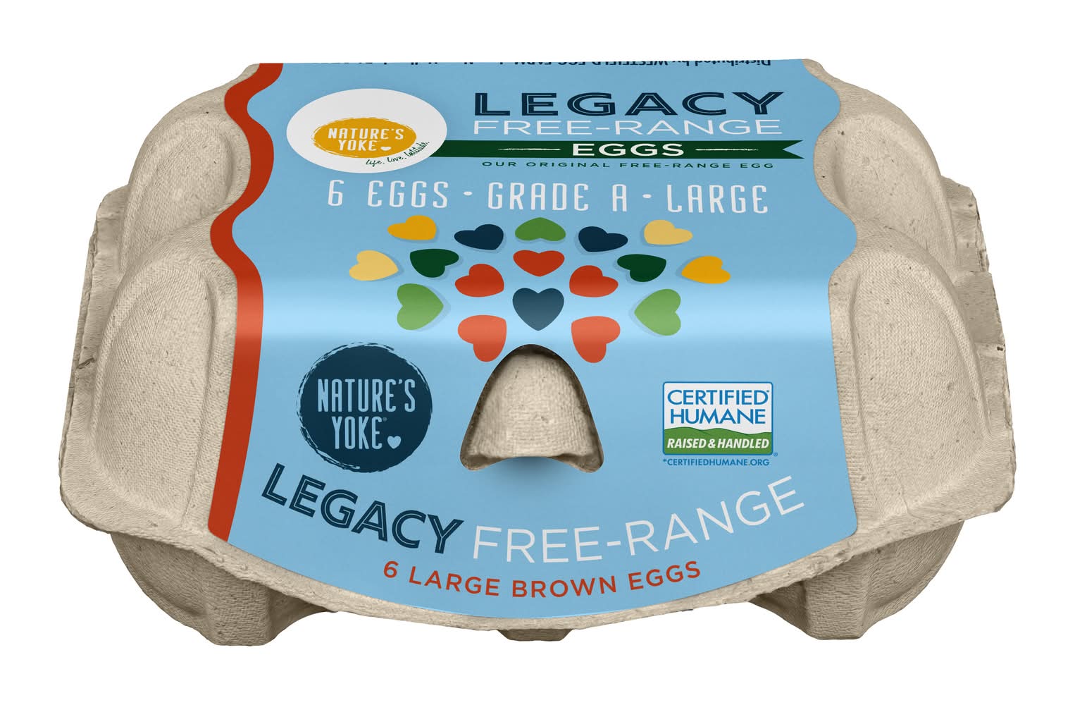 Nature's Yoke Legacy Free-Range Eggs, Large, Brown (12 oz, 6 ct)