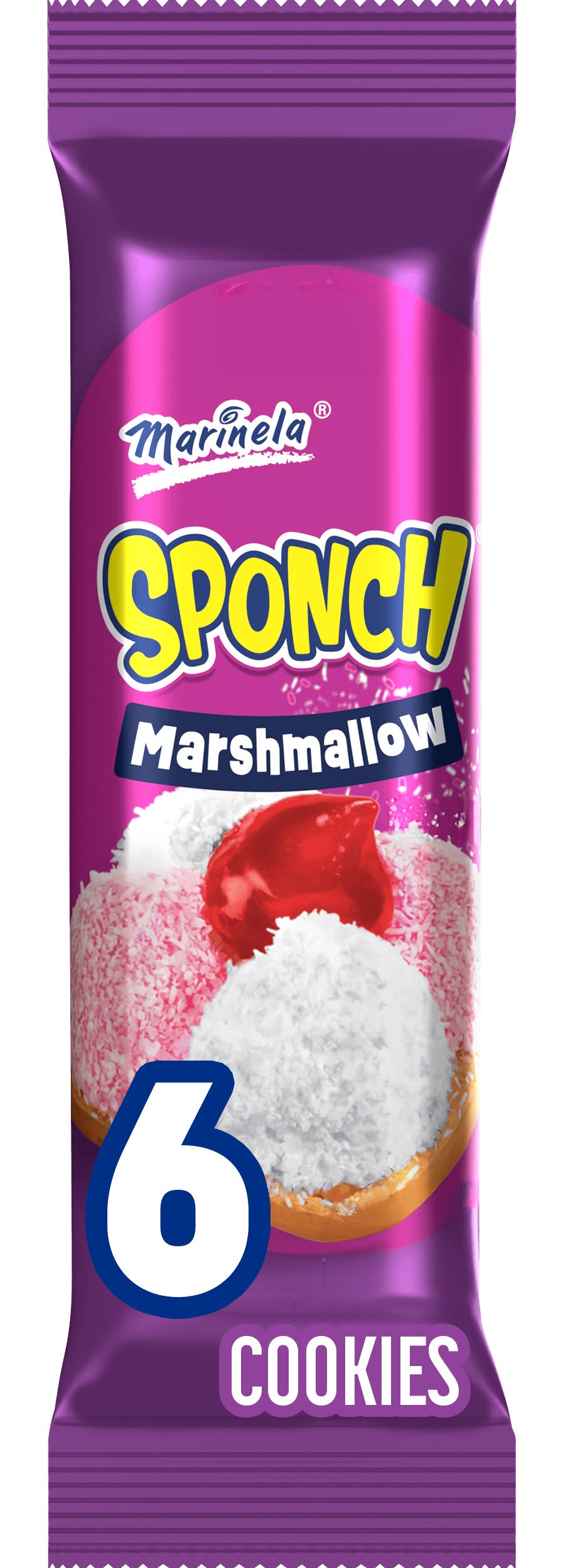 Marinela Cookies, Marshmallow-Coconut-Strawberry (3.17 oz, 6 ct)