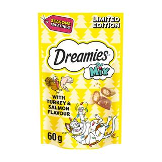 Dreamies Turkey - Salmon, Limited Edition Mix Cat Treat Biscuits (60g)