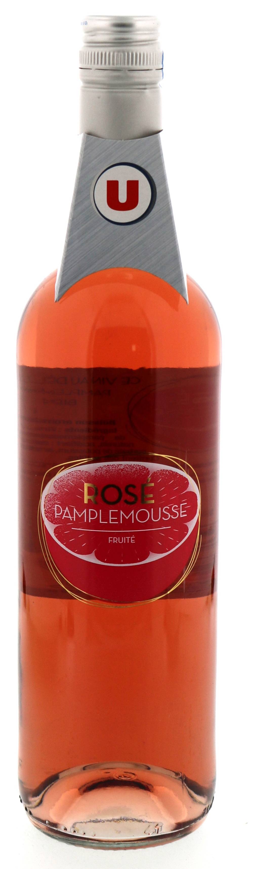 Les Produits U - Vin aromatisée à rosé pamplemosse (750ml)