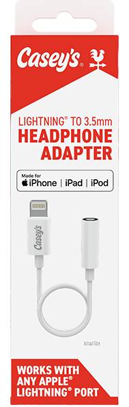 Casey's Headphone Adapter MFI - 3.5 MM