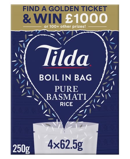 Tilda Pure Basmati Perfect Portions Boil in Bag (250g)