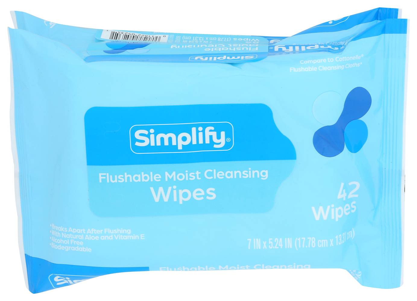 Simplify Flushable Moist Wipes - 42 ct, 2 pk