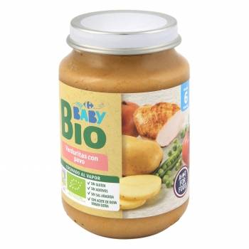 Tarrito de verduritas con pavo desde 6 meses ecológico Carrefour Baby Bio 200 g