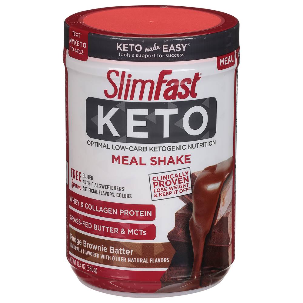 SlimFast Keto Fudge Brownie Batter Meal Shake (13.4 oz)