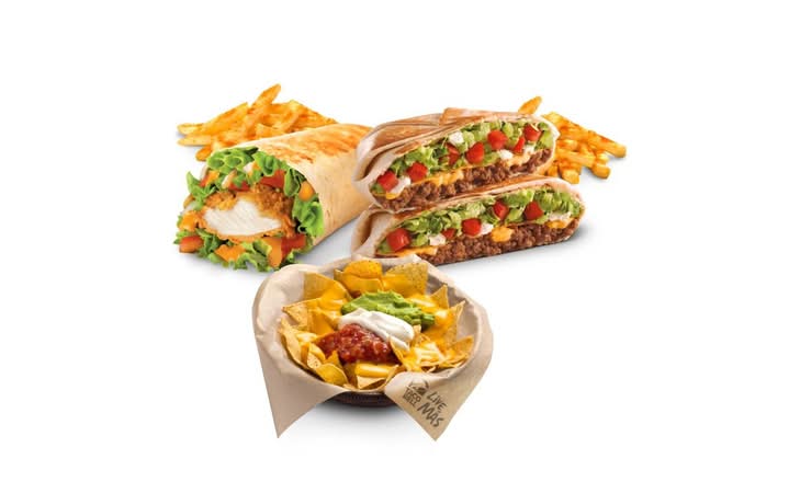 Para 2: Chicken Burrito y Crunchywrap con Nachos Supreme