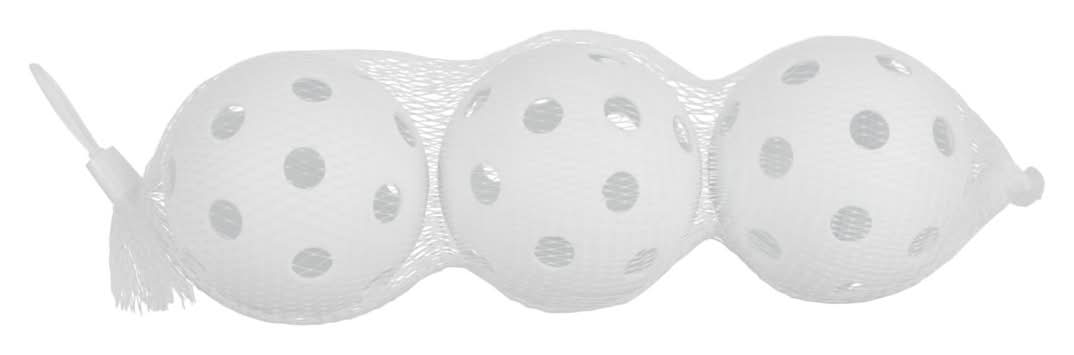 Hollow Balls, White (3 ct)