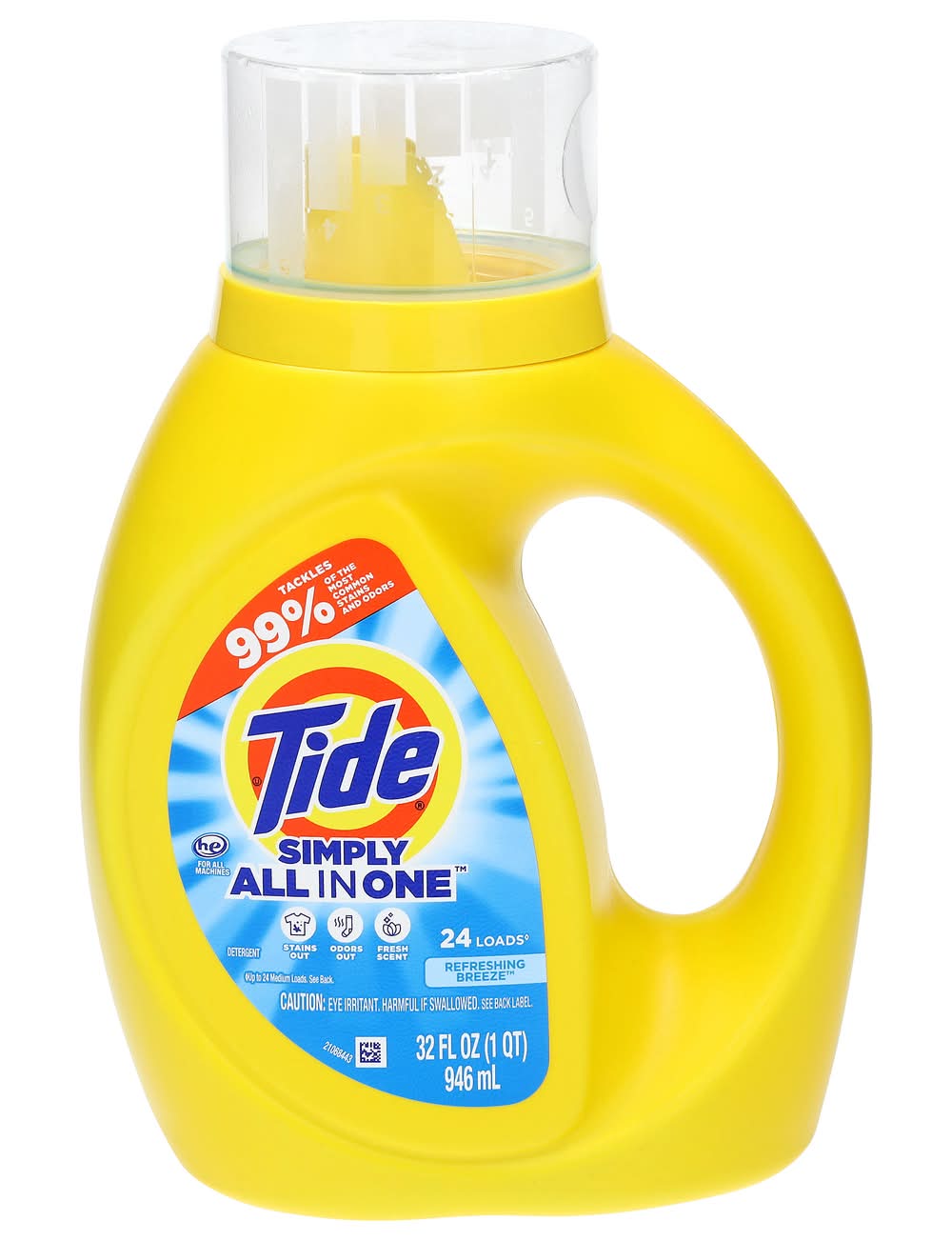 Tide Simply All in One Liquid Detergent, Refreshing Breeze (32 fl oz)