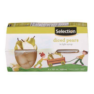 Selection Diced Pears in Light Syrup (4 x 107 ml)