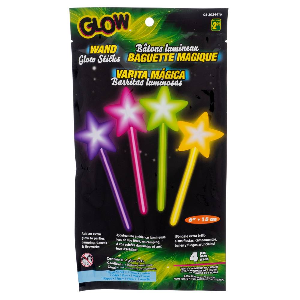 Wand Glow Sticks, 4pc
