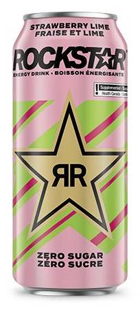 Rockstar Zero Sugar Energy Drink, Strawberry-Lime (473 ml)