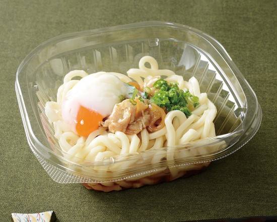 【麺類】北海道産小麦使用半熟玉子と肉うどん
