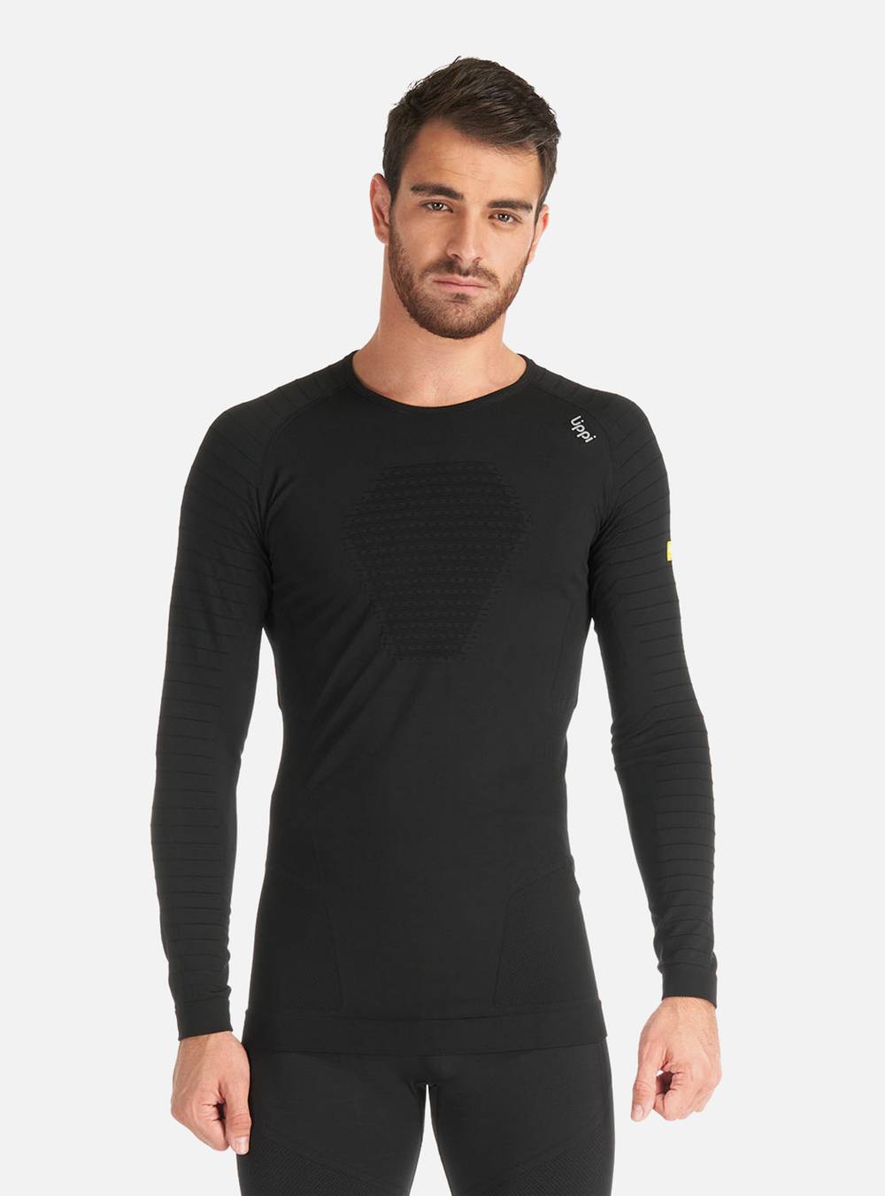 Lippi primera capa polera skintec 2000 seamless (talla l/negro)