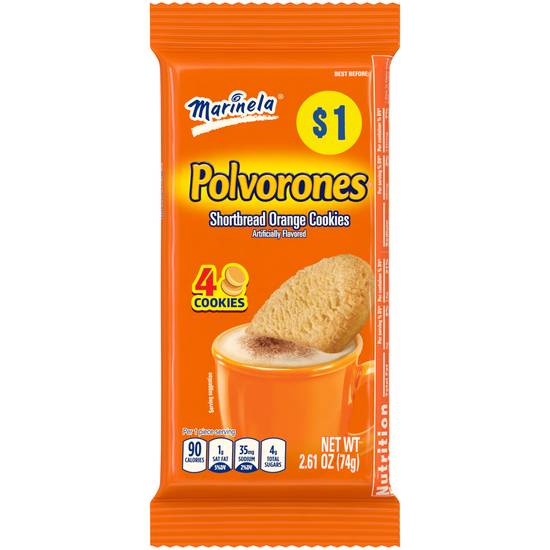 Marinela Polvorones Shortbread Orange Cookies
