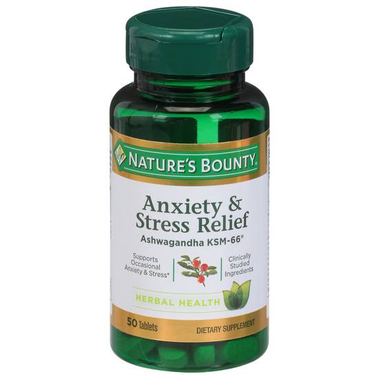 Nature's Bounty Anxiety & Stress Relief Tablets (50 ct)