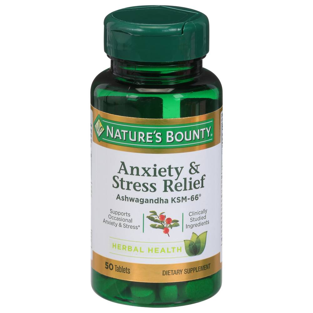 Nature's Bounty Anxiety & Stress Relief Tablets (3.2 oz)