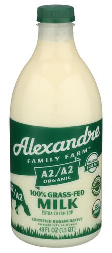 Alexandre Family Farms Organic A2/A2 Full Fat Grass Fed Milk