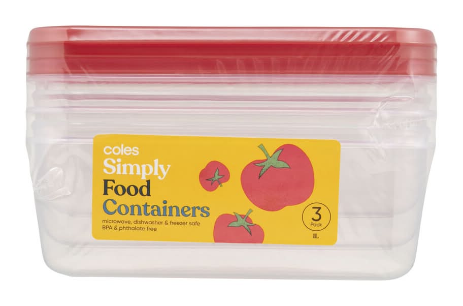 Coles Simply Food Containers 1L (3 pack)