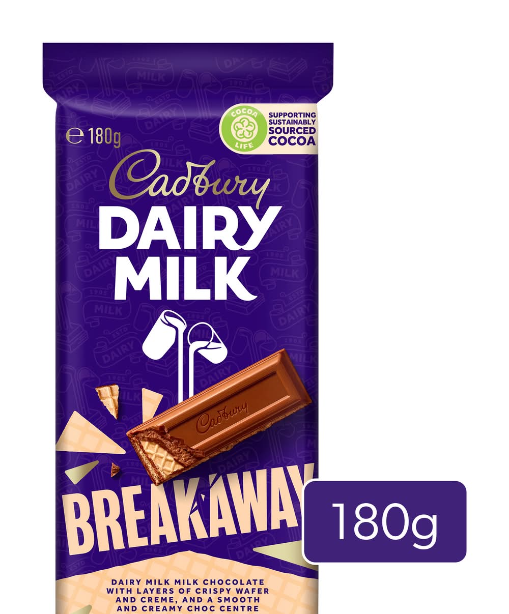 Cadbury Dairy Milk Breakaway Chocolate (180g)