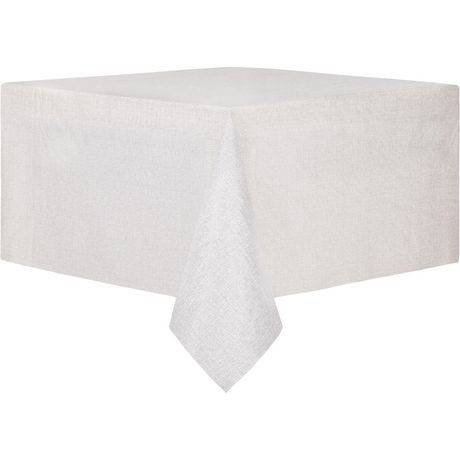 Mainstays Textured White Peva Tablecloth (1 unit)