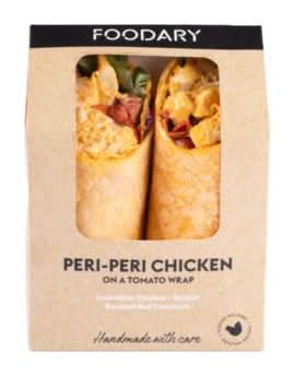 Foodary Peri-Peri Chicken Wrap on a Tomato Wrap 216g