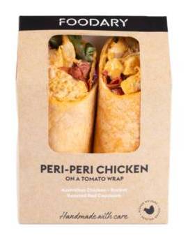 Foodary Peri-Peri Chicken Wrap on a Tomato Wrap 216g