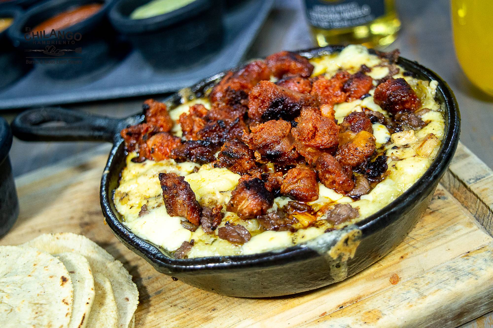 Papas chilangas chistorra