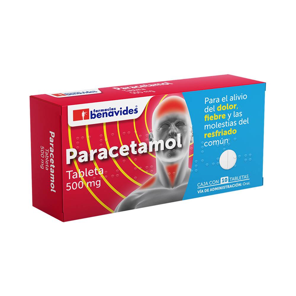 Farmacias benavides paracetamol tabletas 500 mg (10 piezas)
