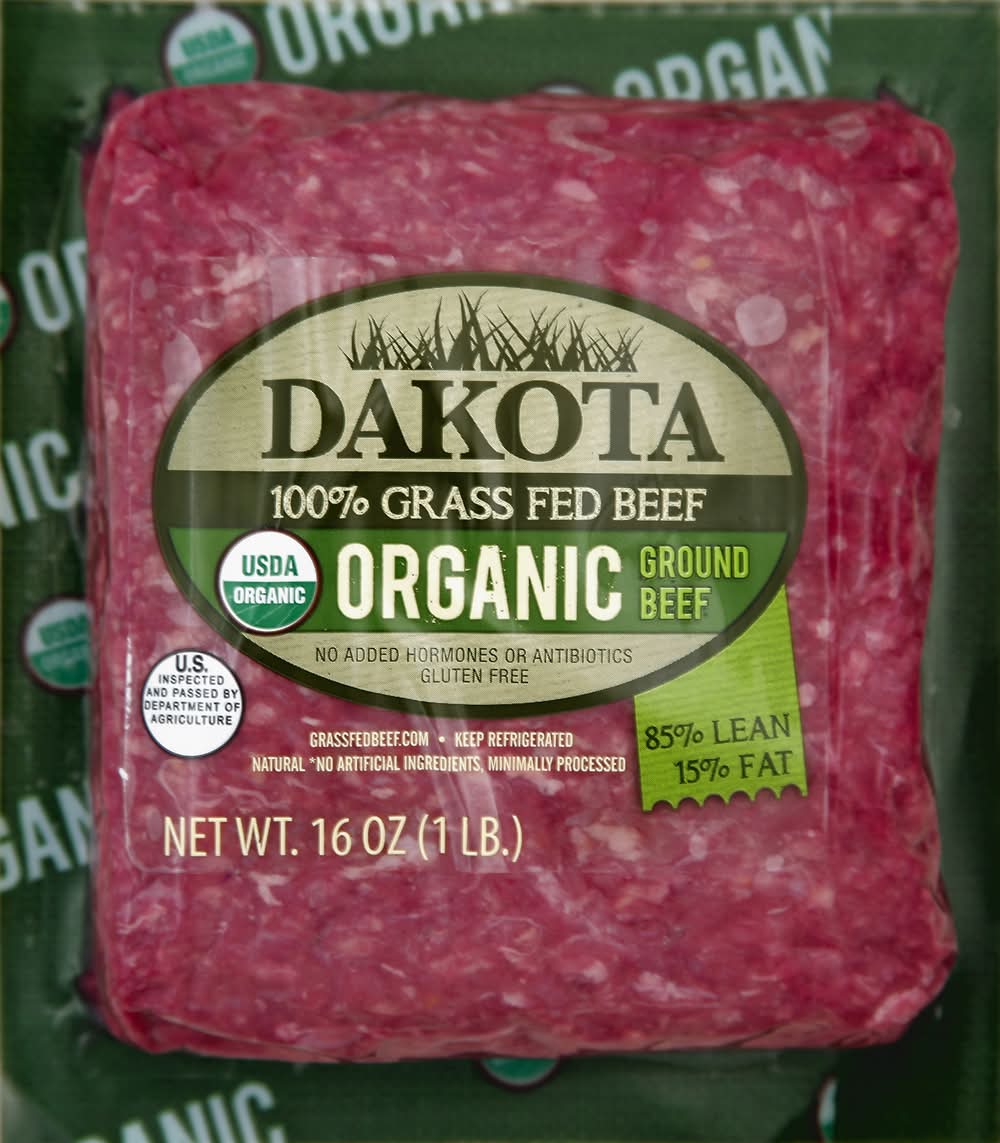 Dakota 100% Grass Fed Organic Ground Beef (16 oz)