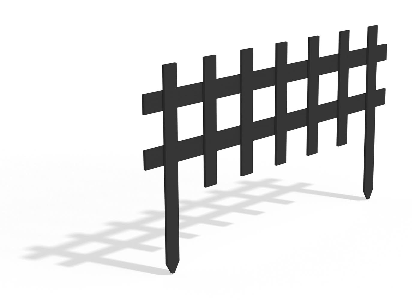 Greenes 0.75-in x 36-in x 18-in Black Wood Spruce pine fir Border fencing