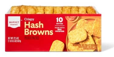 Market Pantry Frozen Crispy Hash Brown Potato Patties (22.5 oz, 10 ct)