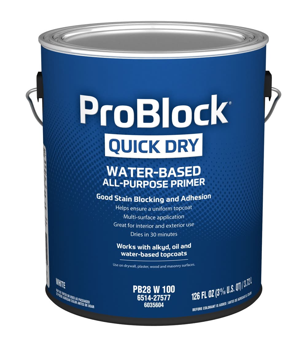 ProBlock All Purpose Quick Dry Interior/Exterior High hiding Water-based Wall and Ceiling Primer ( 1-gallon )