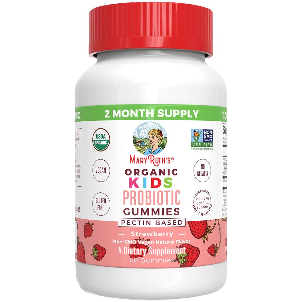 Mary Ruth's Organic Kids Probiotic Gummies (60 ct) (strawberry)