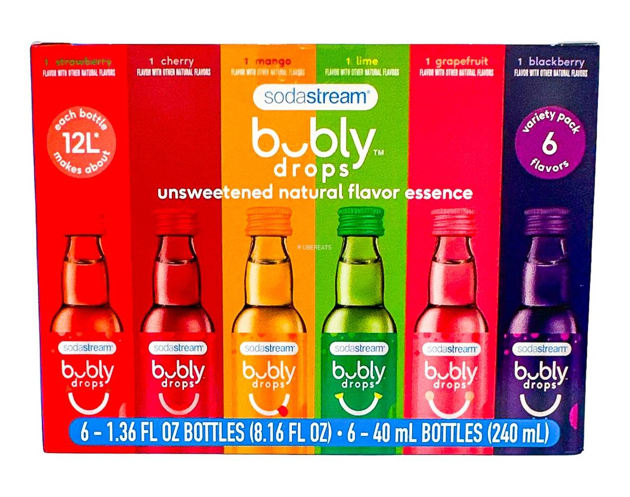 SodaStream Variety pack Bubly Drops, Assorted (6 x 1.36 fl oz)
