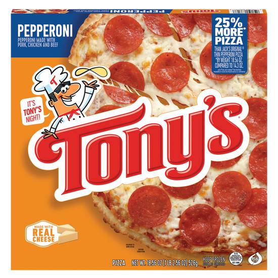 Tony's Frozen Pizzeria Style Crust Pepperoni Pizza 10in 18.56oz