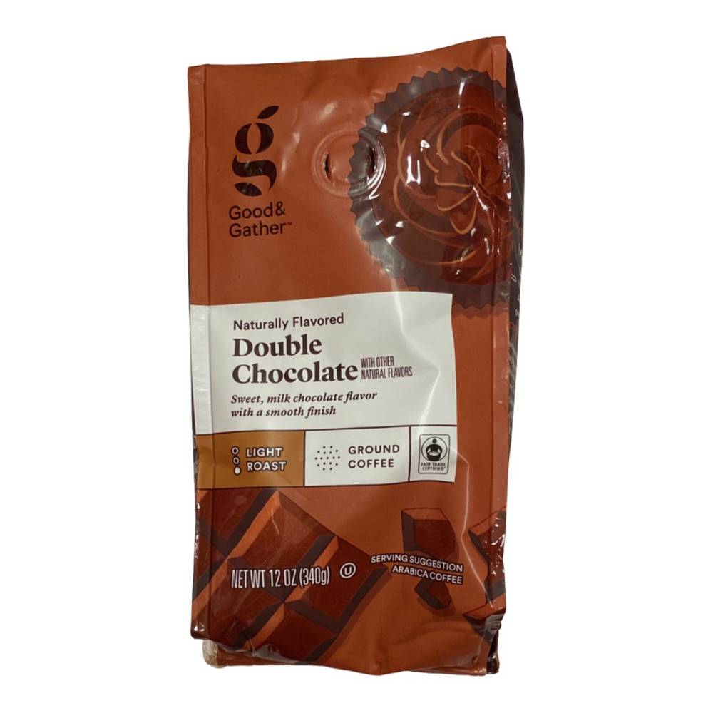 Naturally Flavored Double Chocolate Light Roast Ground Coffee 12oz - Good & Gather™