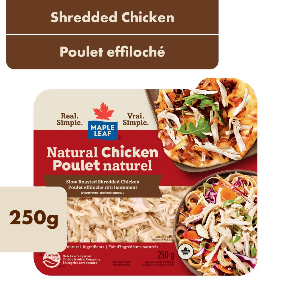 Maple Leaf Slow Roasted Shredded Natural Chicken (250 g)