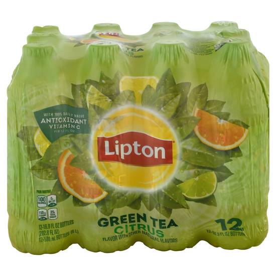 Lipton Green Tea (12 ct, 16.9 fl oz) (citrus)