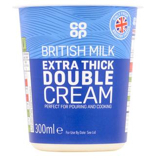 Co-op British Extra Thick Double Cream 300ml