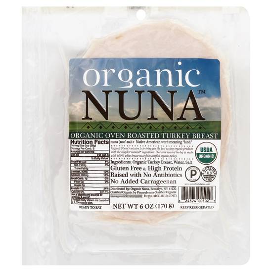 Organic Nuna Oven Roasted Turkey Breast (6 oz)