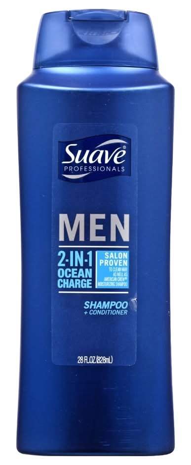 Suave Men 2 in 1 Ocean Charge Shampoo   Conditioner, 28 oz.