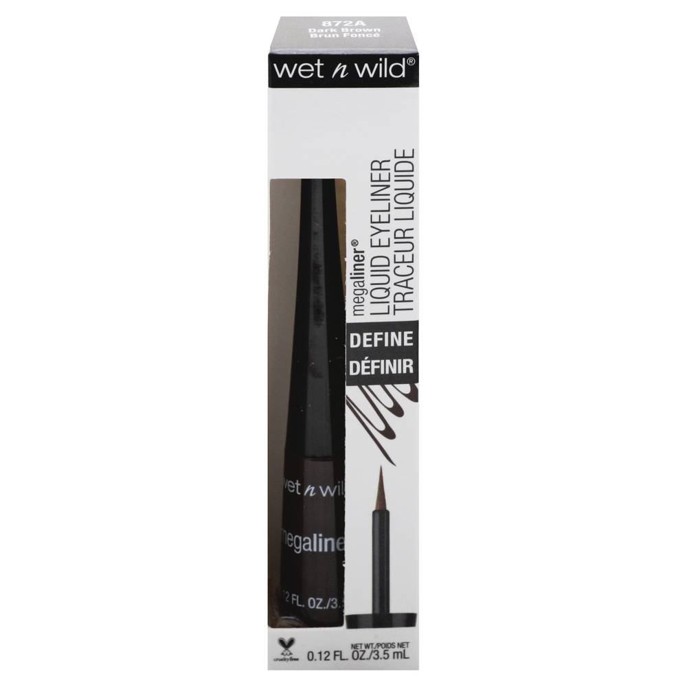 Wet n Wild Megaliner Dark Brown Megaliner Liquid Eyeliner (0.2 fl oz)